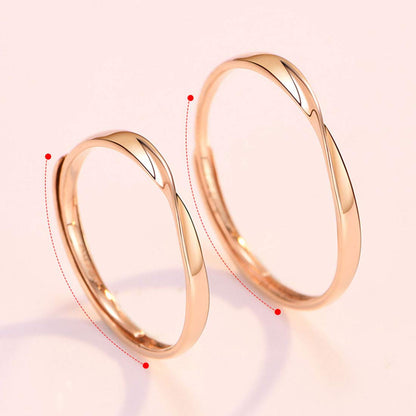 Rockyu ツイストデザイン ペアリング｜シルバー925 フリーサイズ 結婚・婚約指輪