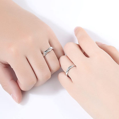 Rockyu メンズ＆レディース ペアリング S925銀仕上げ シルバー メビウスデザイン アレルギー対応