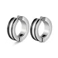 Rockyu ピアス メンズ レディース フープ シルバー チタン ノンホール イヤーカフ