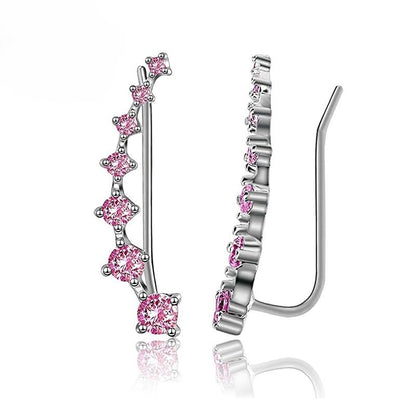 Rockyu スタークリップピアス レディース｜S925＆キュービックジルコニアの7連星イヤーカフ