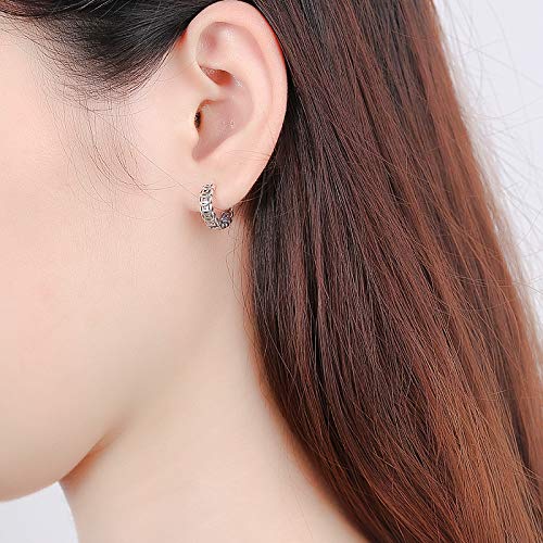 ピアス レディース フープ 小さい シルバー925 銅銭モチーフ