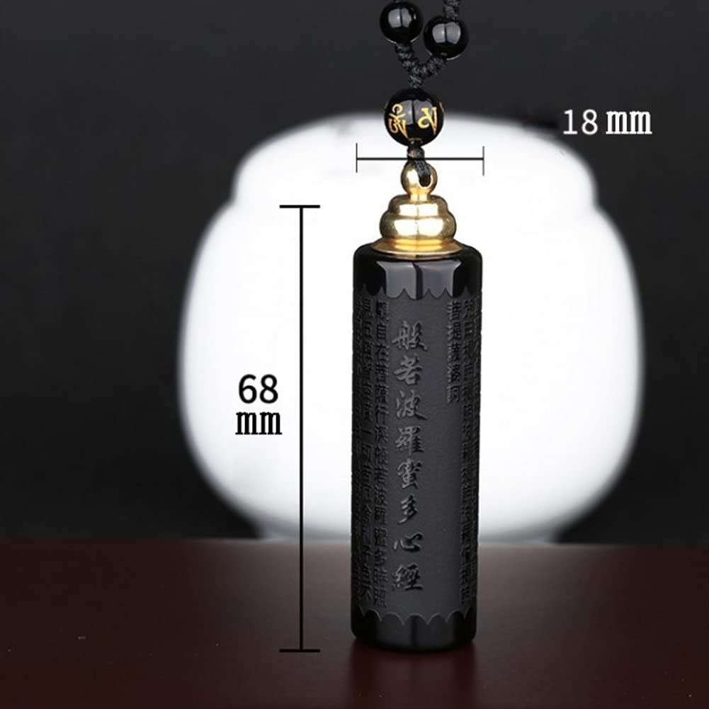 Rockyu メンズ メモリアルネックレス 般若心経入り ステンレス 遺骨ペンダント