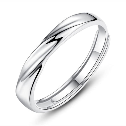 Rockyu メンズ＆レディース ペアリング S925銀仕上げ シルバー メビウスデザイン アレルギー対応