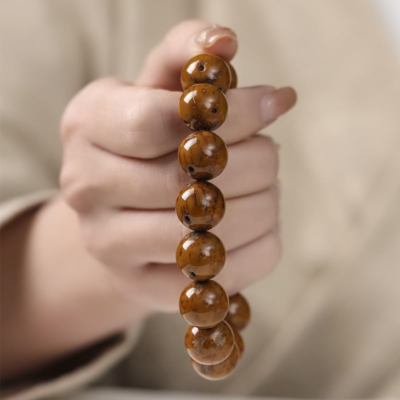 ブレスレット レディース ブラウン 菩提子ブレスレット メンズ 天然菩提子 紫金鼠 おしゃれ 数珠腕輪 ビーズ 吉祥 健康 お守り 男女兼用 アクセサリー 記念日 誕生日 プレゼント