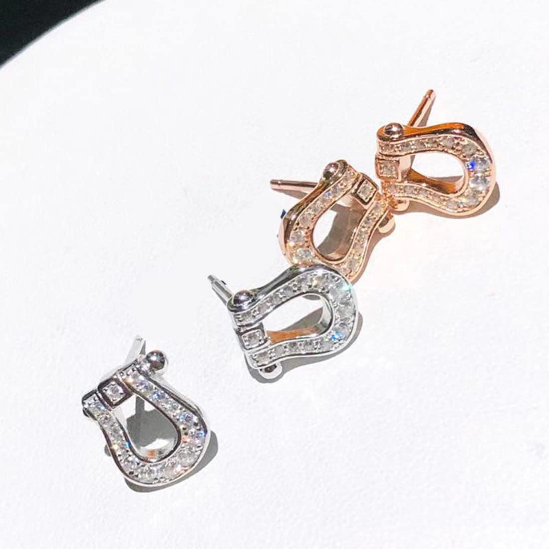 Rockyu ピアス レディース シルバー925 シンプル フープピアス リング 鏡面仕上げ 金属アレルギー対応