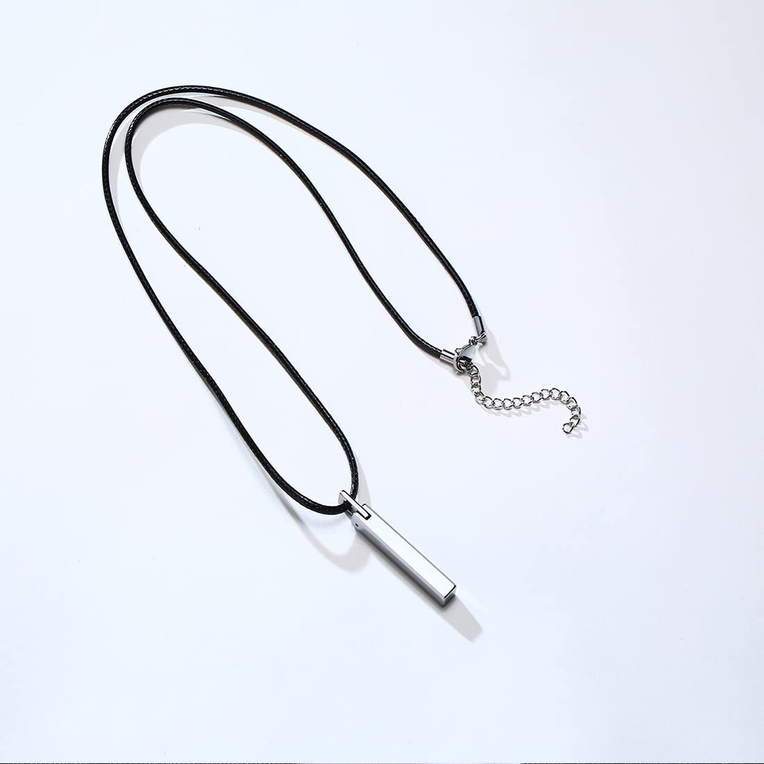 Rockyu バーネックレス メンズ タングステンスティック シンプル ペンダント