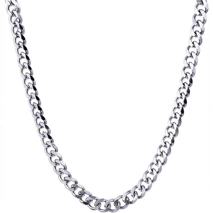 Rockyu ネックレス メンズ 喜平チェーン ブレスレット セット シルバー ステンレス製