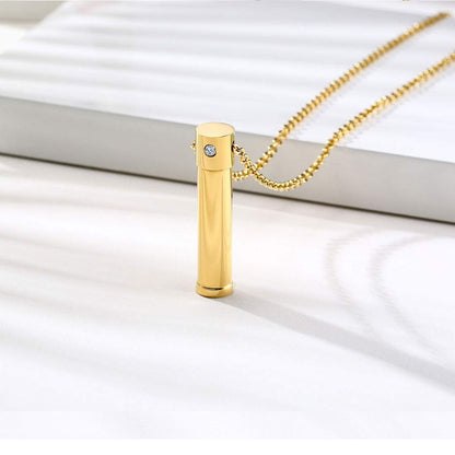 Rockyu メモリアルペンダント 遺骨入れ ステンレス製 メンズ 高級鏡面仕上げ