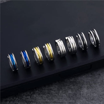 Rockyu ピアス メンズ レディース フープ シルバー チタン ノンホール イヤーカフ