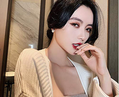 Rockyu ピアス レディース パイナップル ゴールド 真珠 925純銀製スタッド 可愛い両耳用