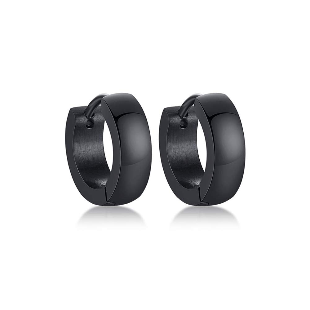 Rockyu ピアス メンズ フープ シンプル リング 316Lステンレス 金属アレルギー対応