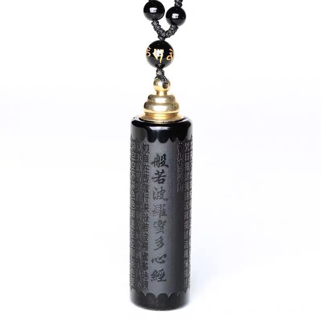 Rockyu メンズ メモリアルネックレス 般若心経入り ステンレス 遺骨ペンダント