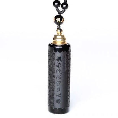 Rockyu メンズ メモリアルネックレス 般若心経入り ステンレス 遺骨ペンダント