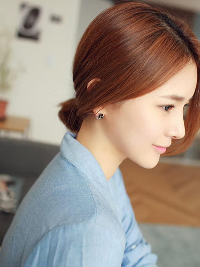 Rockyu ピアス レディース 桜 フラワー 18金仕上げ ピンクゴールド 可愛い 小顔 花モチーフ