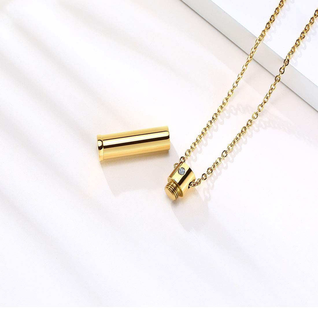 Rockyu メモリアルペンダント 遺骨入れ ステンレス製 メンズ 高級鏡面仕上げ