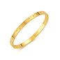 バングル レディース ゴールド シルバー ステンレス 金属アレルギー対応 ジルコニア シンプルデザイン
