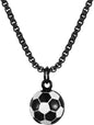 Rockyu メンズネックレス サッカーボールペンダント ステンレス 金属アレルギー対応 スポーツ応援ギフト
