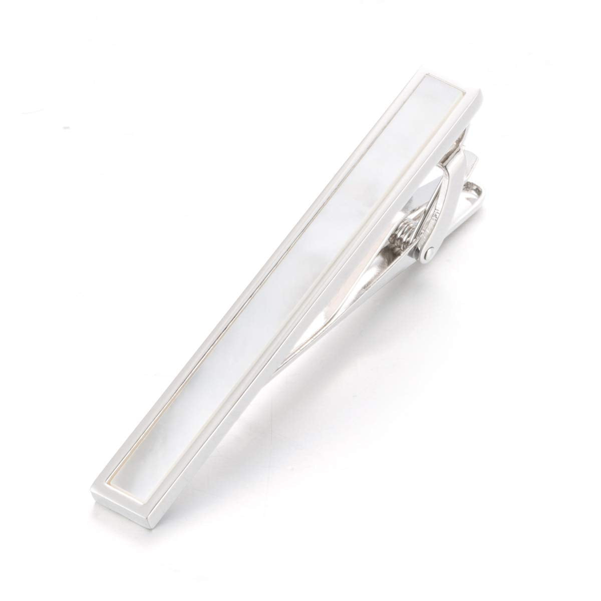 Rockyu 白蝶貝タイピン＆カフスセット｜ラウンドデザイン×ビジネス＆フォーマル対応