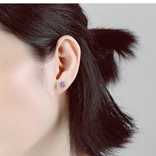 Rockyu ピアス レディース スタッド 一粒ジルコニア 丸型 シルバー キャッチ付き