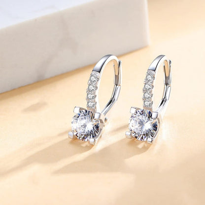 Rockyu ピアス レディース シルバー925 ジルコニア ティアドロップ レバーバック 金属アレルギー対応