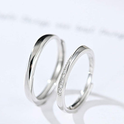 Rockyu メンズ シルバー925 フリーサイズペアリング｜純銀製 結婚・婚約指輪 アレルギー対応