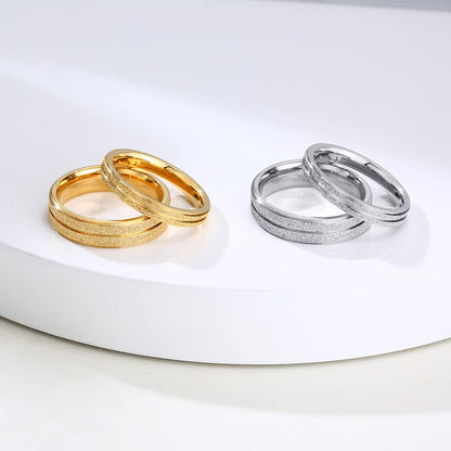 Rockyu ペアリング ステンレス シンプル 指輪 男女兼用 3mm/5mm 選べるサイズ