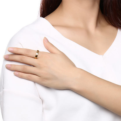 Rockyu 指輪 ステンレス製 2mm 4mmリング レディース メンズ ブラック ゴールド シルバー ピンクゴールド 鏡面仕上げ