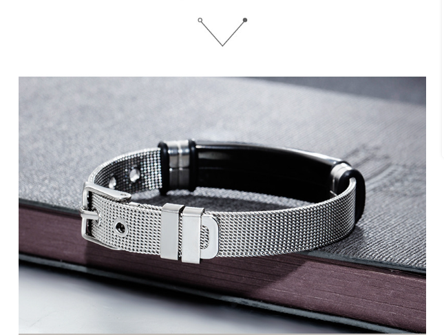 Rockyu メンズ ブレスレット｜主の祈り刻印 ステンレス製ユニセックスバングル