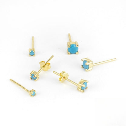 Rockyu レディースピアス 6本セット 小粒ジルコニア スタッド 軟骨ピアス 金属アレルギー対応 可愛い 韓国風デザイン