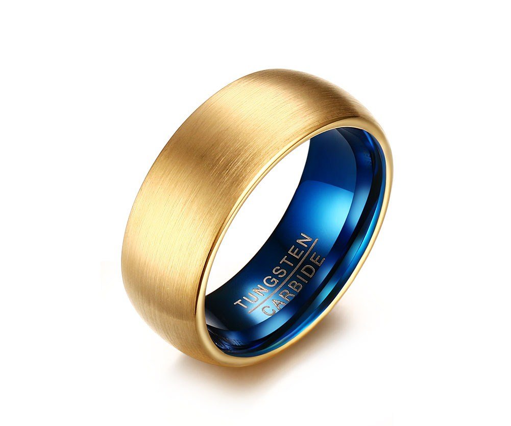 マット甲丸タングステンリング｜Rockyu 男女兼用 6mm/8mm 高耐久シンプル指輪 IPメッキ仕上げ