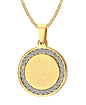 Rockyu 真経ラウンドコインネックレス【18金仕上げ・メンズペンダント】