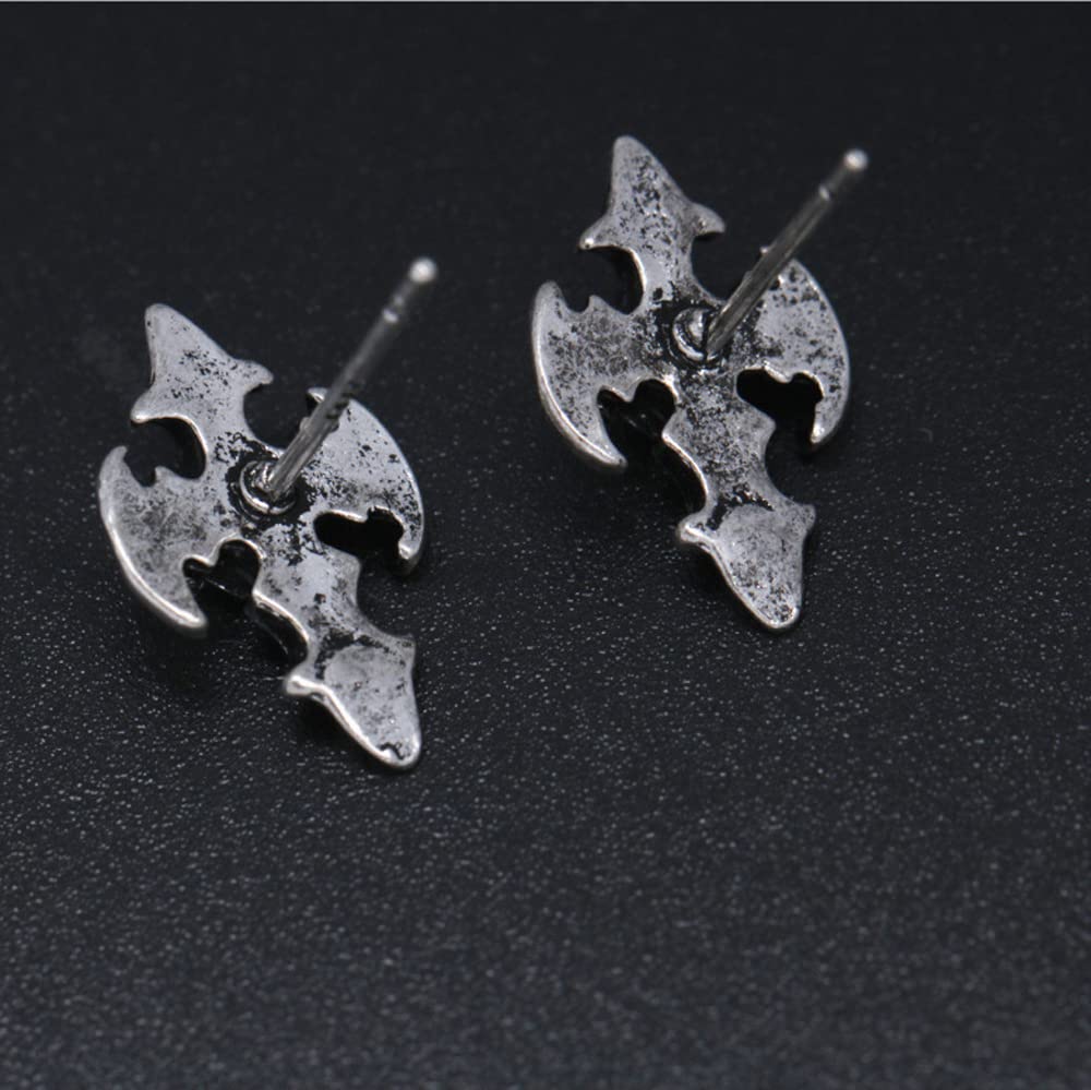 Rockyu ピアス メンズ レディース スターシェイプ シルバー ブラック ジルコニア チタン