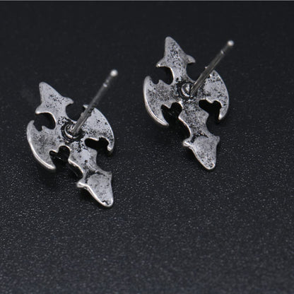 Rockyu ピアス メンズ レディース スターシェイプ シルバー ブラック ジルコニア チタン