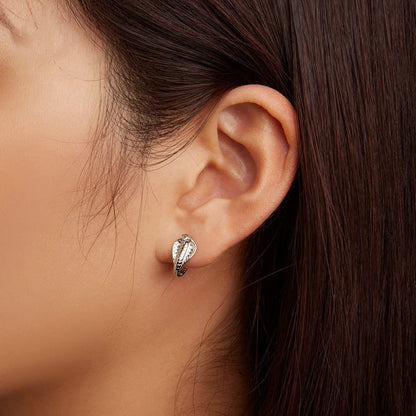 Rockyu レディース スネークピアス S925シルバー コブラデザイン 緑ジルコニア入り アレルギー対応