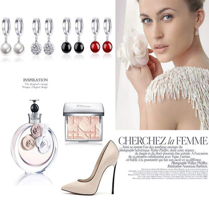 Rockyu パールピアス レディース フープタイプ ゆれる上品デザイン 両耳用