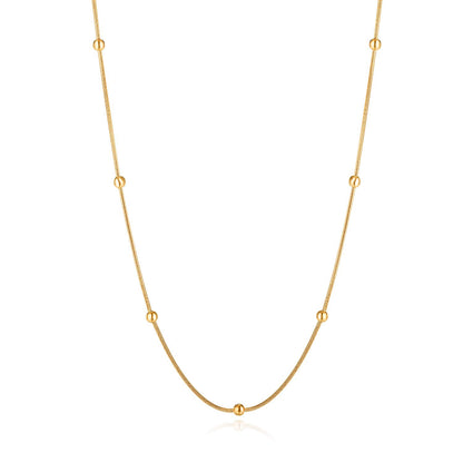 Rockyu ネックレス レディース 細め チェーン ピンクゴールド ステンレス シンプル おしゃれ