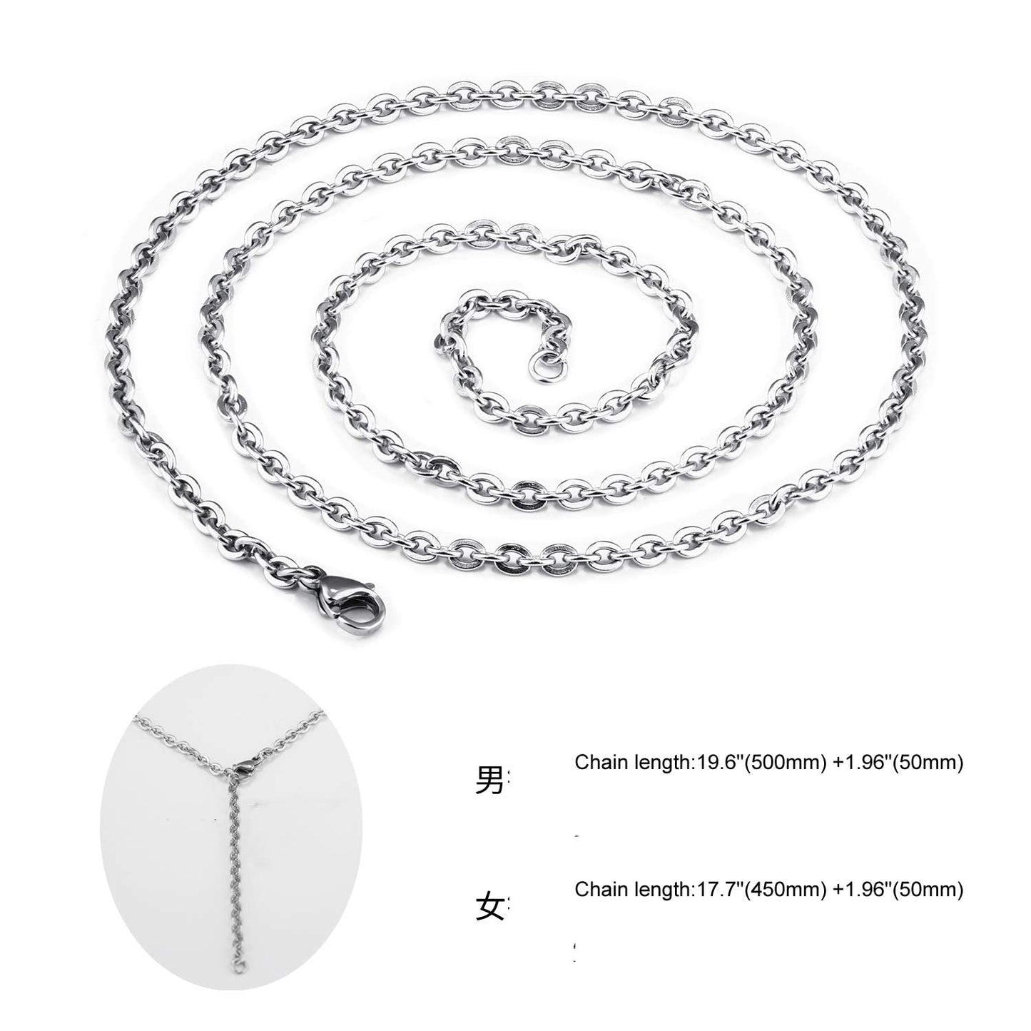 Rockyu ペアネックレス LOVE刻印 メンズ レディース ステンレス製 ピンクゴールド＆ブラック