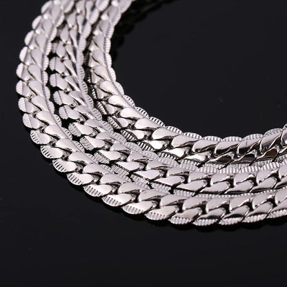 Rockyu ネックレス メンズ 喜平チェーン ステンレス 太め 幅7mm 18kピンクゴールド