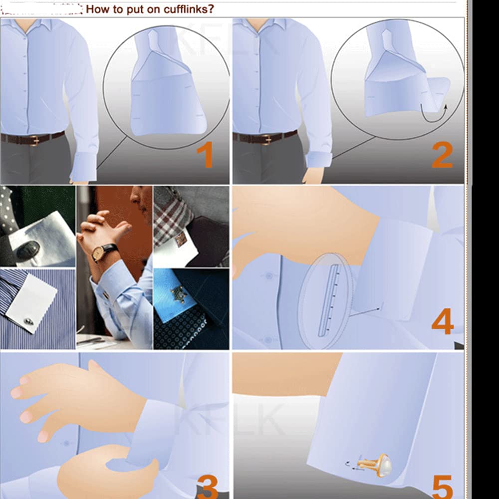 Rockyu カフスボタン ゴールド×ブラック メンズ ラウンドカフス ビジネス＆フォーマル プレゼントにもおすすめ