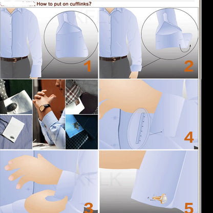 Rockyu カフスボタン ゴールド×ブラック メンズ ラウンドカフス ビジネス＆フォーマル プレゼントにもおすすめ