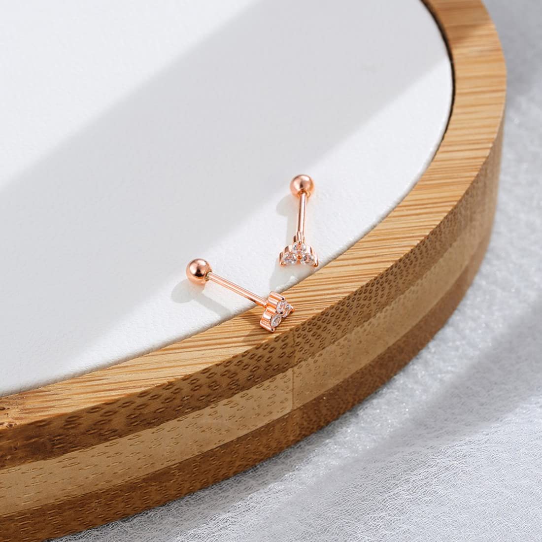 Rockyu ピアス レディース S925 三角ジルコニア スタッドピアス 金属アレルギー対応