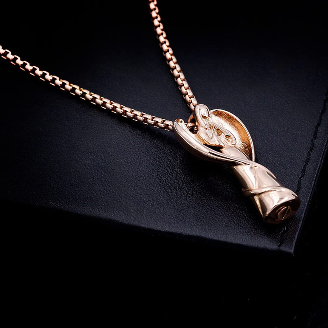 Rockyu メモリアルネックレス エンジェルデザイン レディース メンズ シルバー 羽根付き 天使ペンダント 遺骨入れ