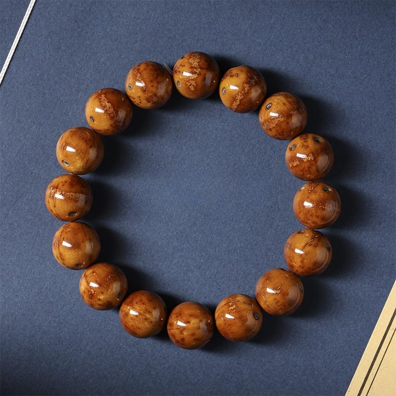 ブレスレット レディース ブラウン 菩提子ブレスレット メンズ 天然菩提子 紫金鼠 おしゃれ 数珠腕輪 ビーズ 吉祥 健康 お守り 男女兼用 アクセサリー 記念日 誕生日 プレゼント
