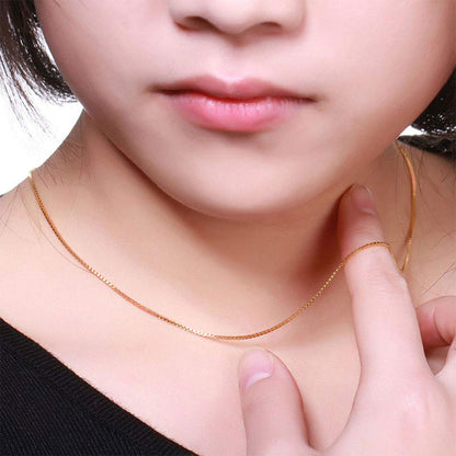 Rockyu ネックレス チェーン シルバー925 ベネチアンチェーン 細め ネックレス レディース メンズ 男女兼用 シルバー