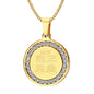 Rockyu 真経ラウンドコインネックレス【18金仕上げ・メンズペンダント】