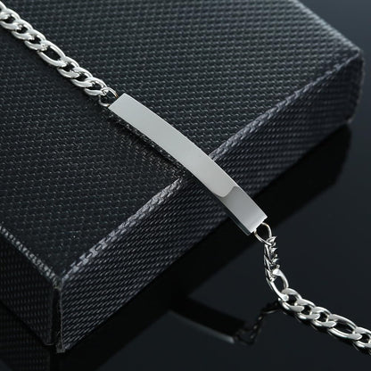 Rockyu ブレスレット レディース プレート チェーン ステンレス製 金属アレルギー対応 全3色