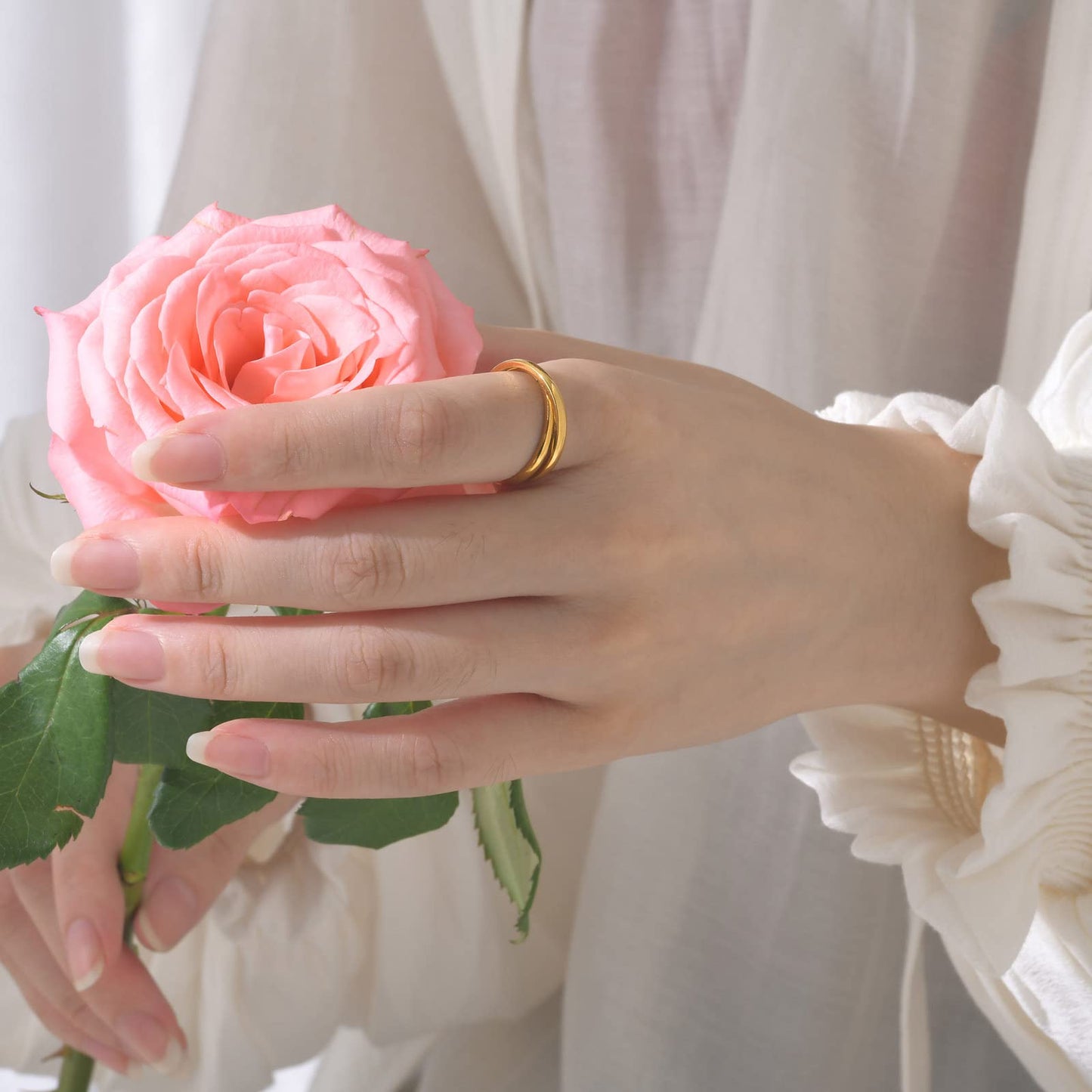 Rockyu トリニティリング 指輪 レディース メンズ 2連/3連/4連 ステンレススチール 幅2mm/3mm 金属アレルギー対応