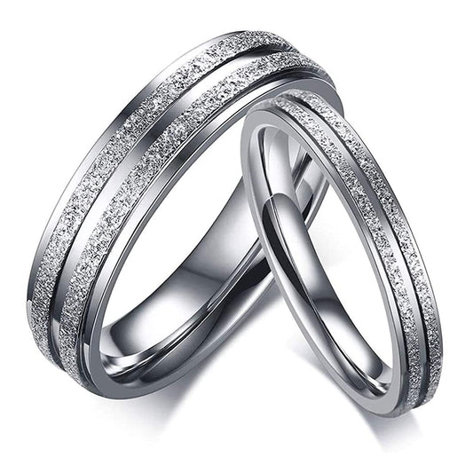 Rockyu ペアリング ステンレス シンプル 指輪 男女兼用 3mm/5mm 選べるサイズ