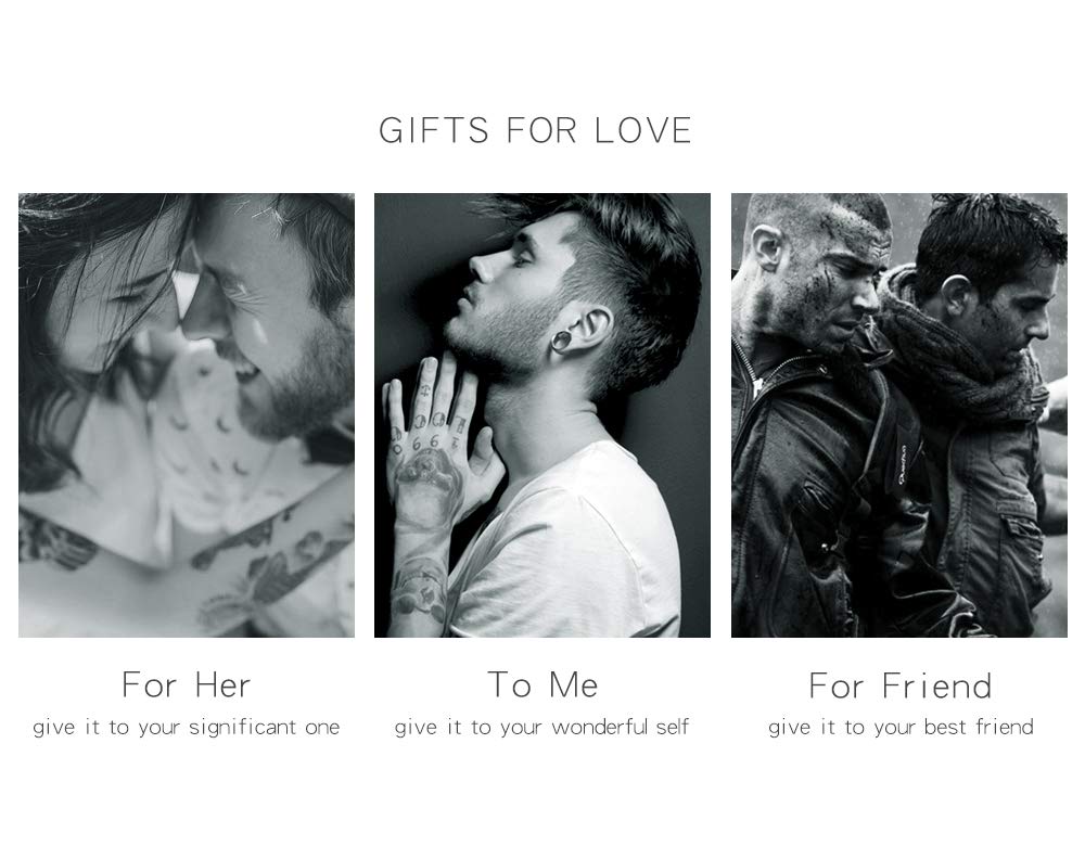 Rockyu 十字架ネックレス メンズ チタン風ステンレス 聖書刻印 ペンダント 仕上げ高級