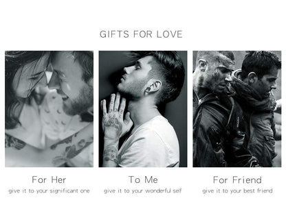 Rockyu 十字架ネックレス メンズ チタン風ステンレス 聖書刻印 ペンダント 仕上げ高級